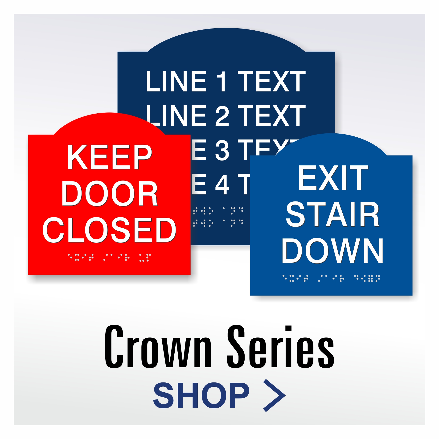 Crown Series architectural informational signs